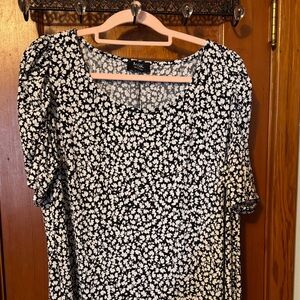 Floral Black and White Dress by MKS Women Size 3x